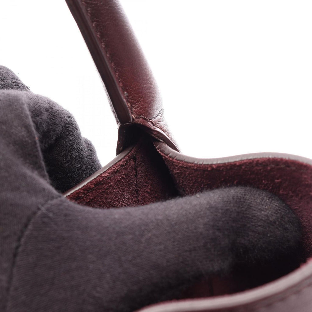 Celine Handbag Big Bag Small with Long Strap 2-Way Burgundy Leather — view 8