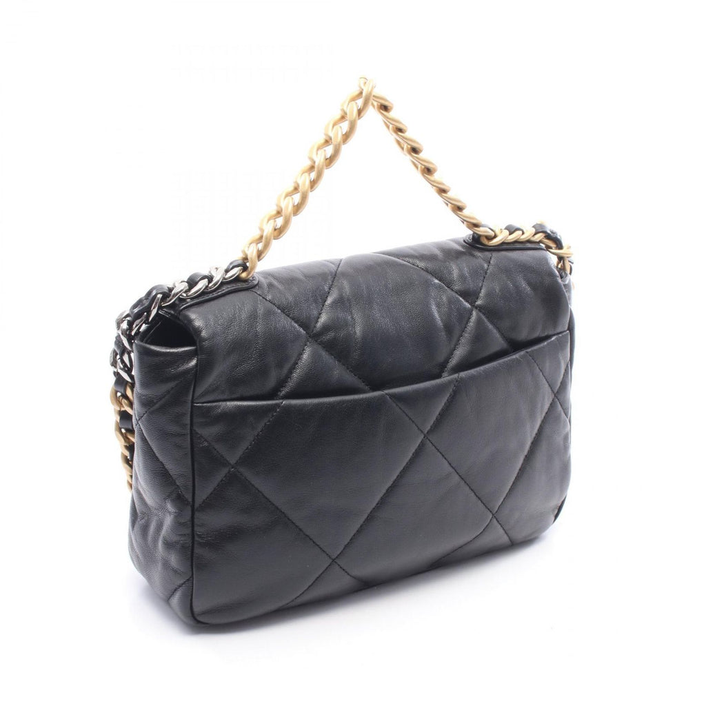 Chanel Shoulder Bag 19 Dizeneuf Quilted 2-Way Black Leather 19 Chain — view 2