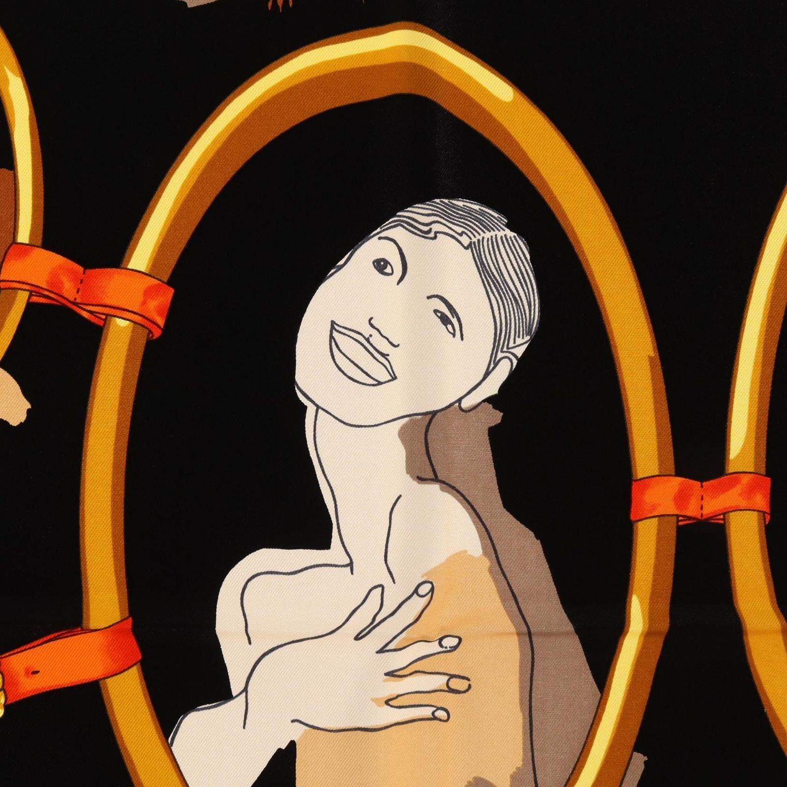 Hermes Scarf Carre 90 les Parisiens Silk — view 7