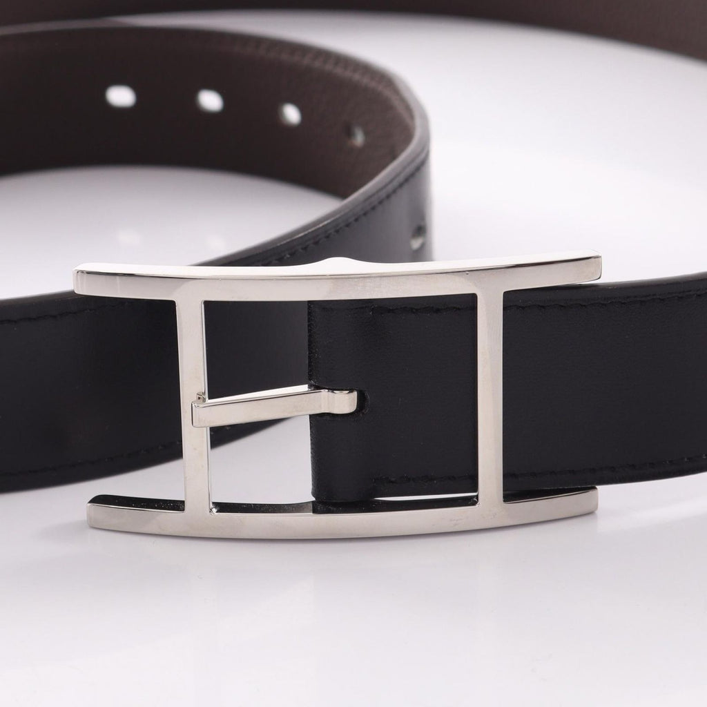 Hermes Belt Easy 32 Chocolat Reversible Calfskin — view 2