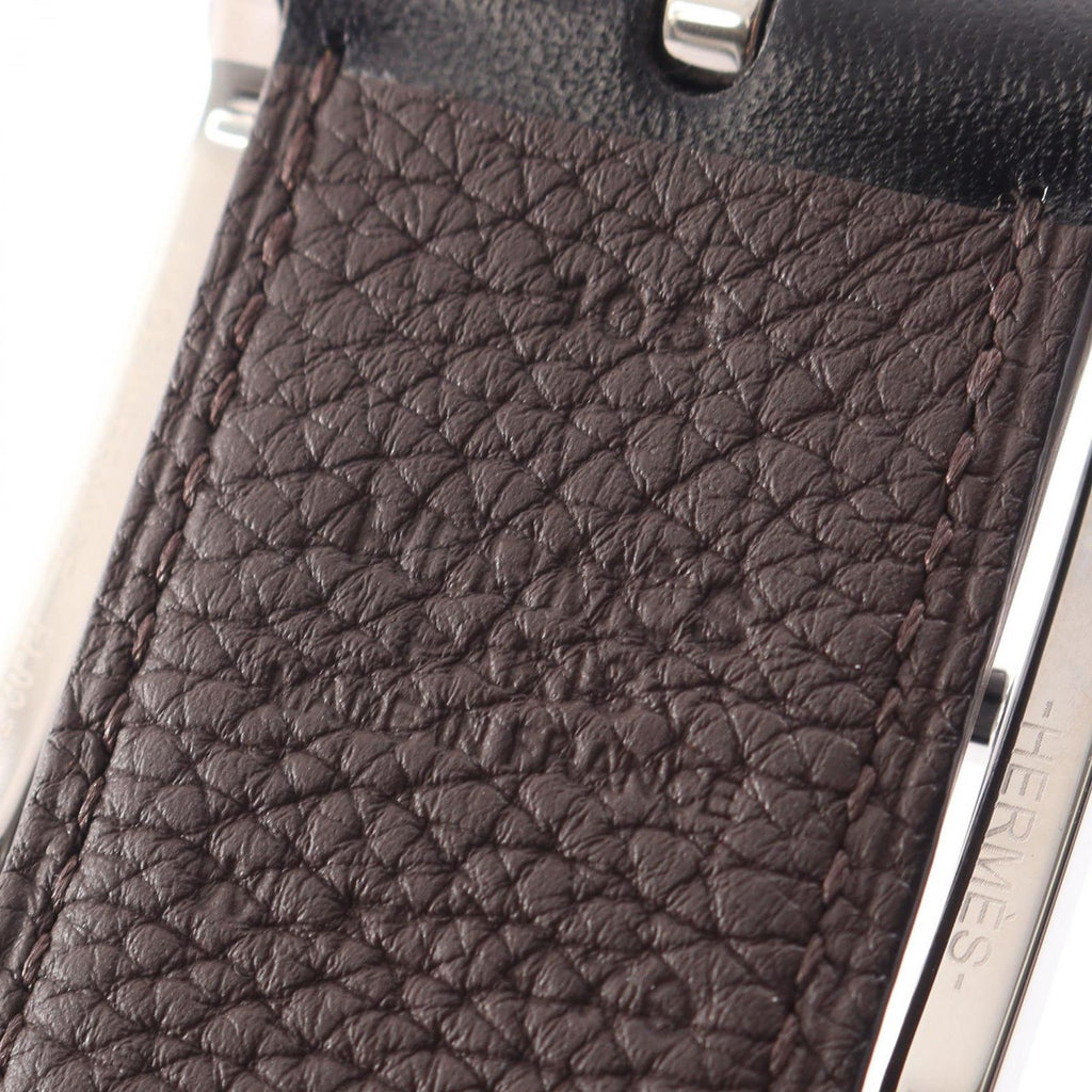 Hermes Belt Easy 32 Chocolat Reversible Calfskin — view 4