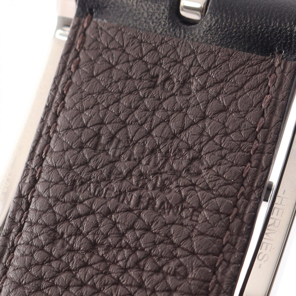 Hermes Belt Easy 32 Chocolat Reversible Calfskin — view 4