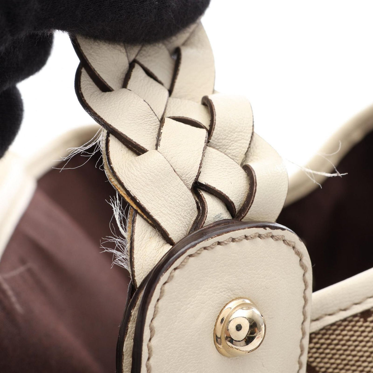 Gucci Shoulder Bag GG Canvas Beige Off White Horsebit — view 5