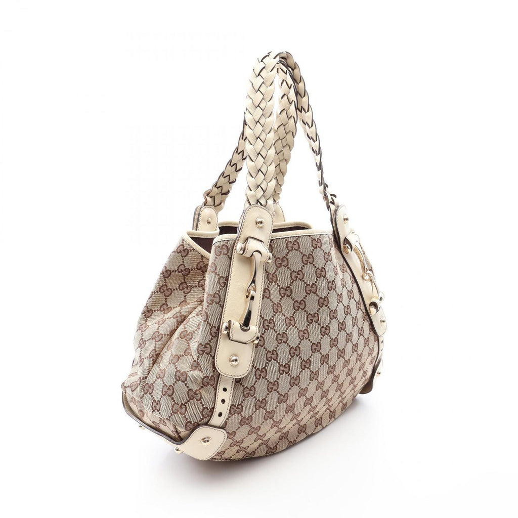 Gucci Shoulder Bag GG Canvas Beige Off White Horsebit — view 2
