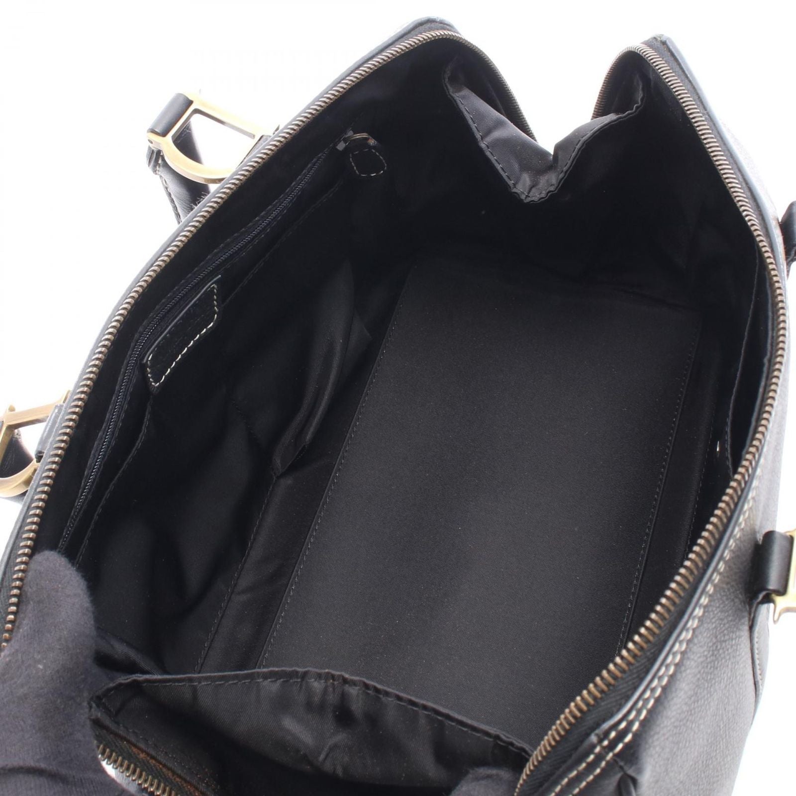 Dior Boston Bag Vintage Black Leather — view 3