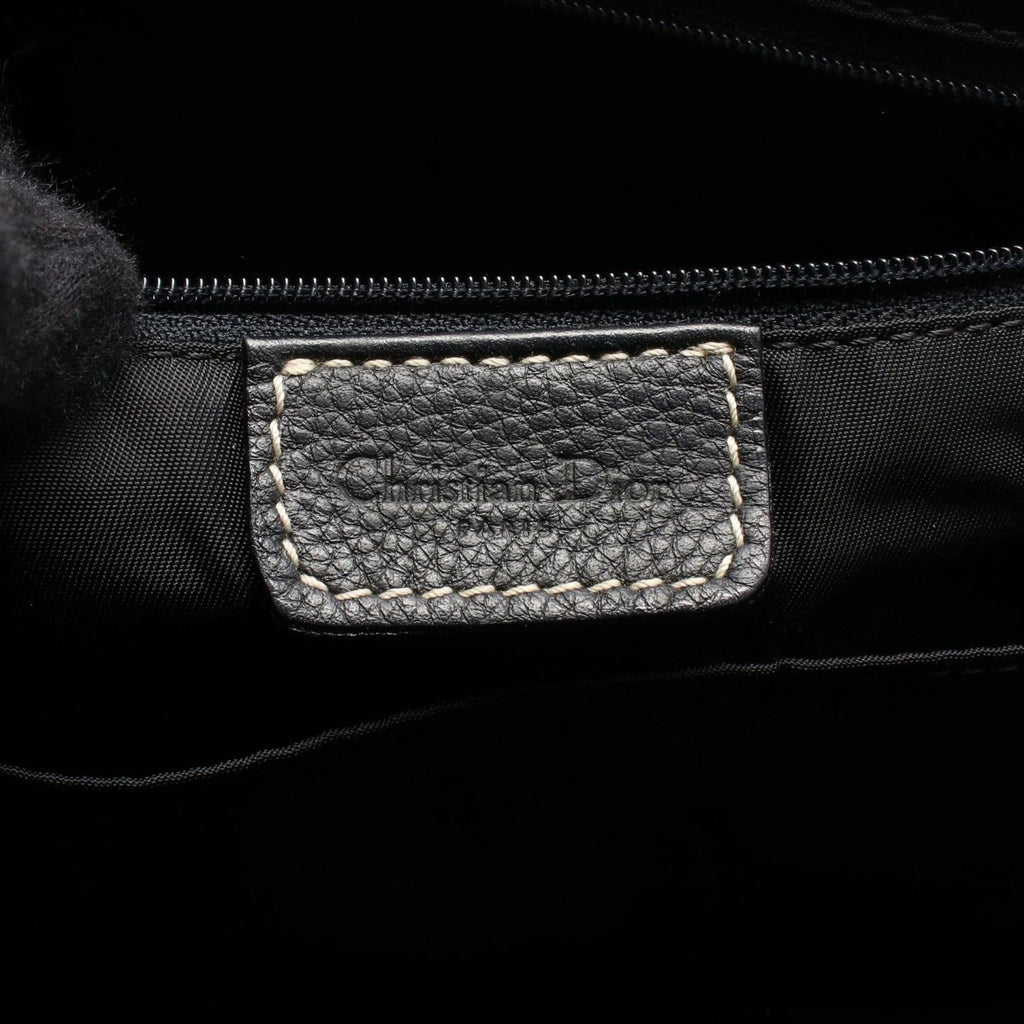 Dior Boston Bag Vintage Black Leather — view 4