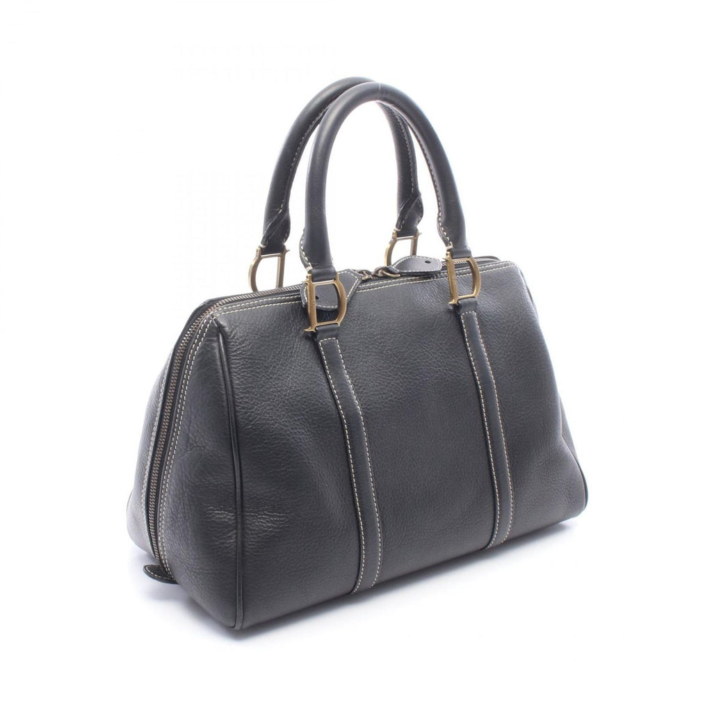 Dior Boston Bag Vintage Black Leather — view 2