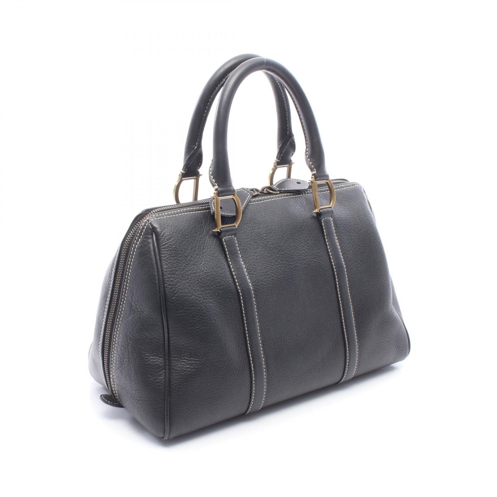 Dior Boston Bag Vintage Black Leather — view 2