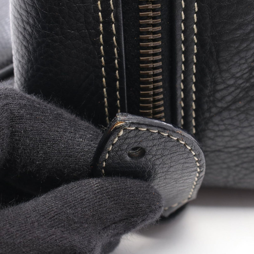 Dior Boston Bag Vintage Black Leather — view 8