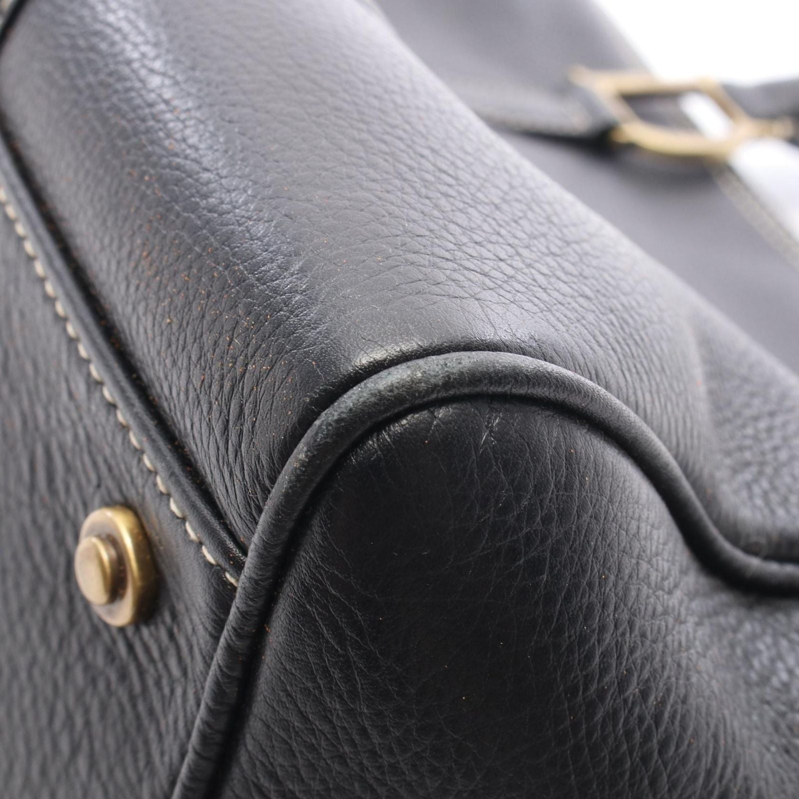 Dior Boston Bag Vintage Black Leather — view 7