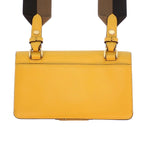Fendi Flat Baguette Mini Shoulder Bag Leather Yellow Gold Included — view 4