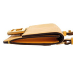 Fendi Flat Baguette Mini Shoulder Bag Leather Yellow Gold Included — view 6