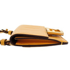 Fendi Flat Baguette Mini Shoulder Bag Leather Yellow Gold Included — view 5