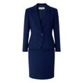 Dior Set Skirt Suit Herringbone Pattern 11 Navy Wool