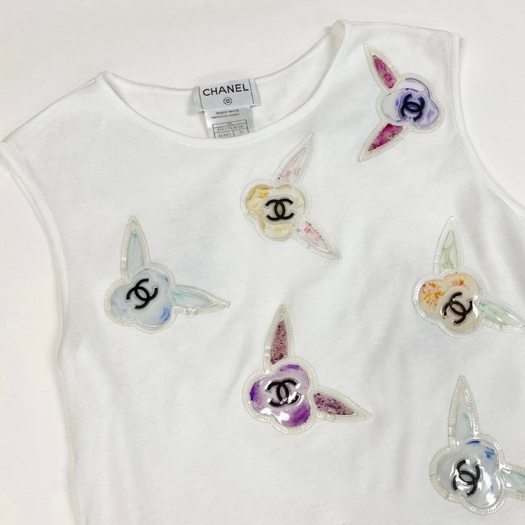 Chanel CC Logo Cotton Tank — view 4