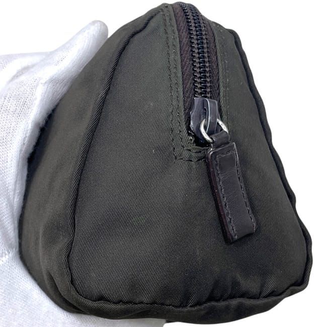 Prada Pouch Dark Brown Burnt Tessuto Case Nylon 31 Zipper — view 7