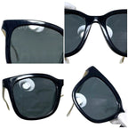 Gucci Sunglasses Frame Black Gold Golden Asian Fit Acetate Eyewear Side Logo — view 4