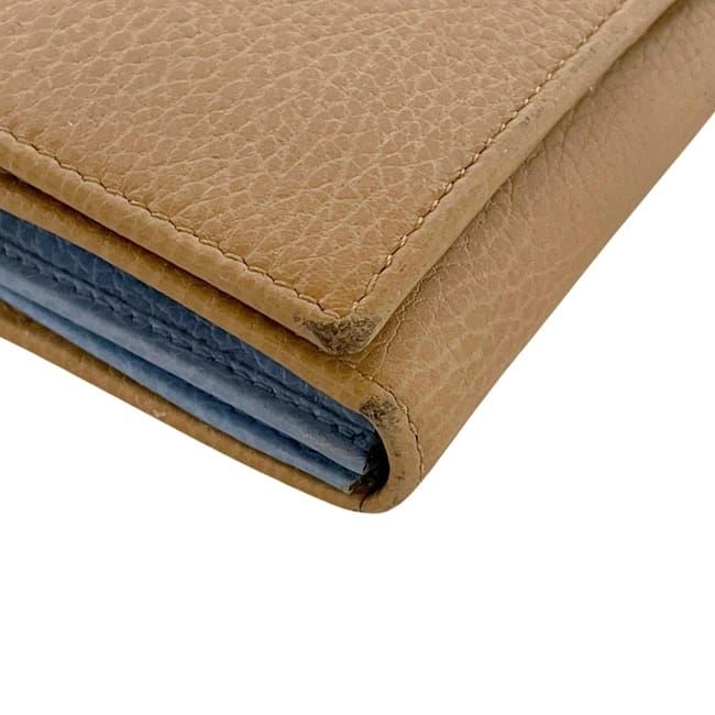 Gucci Bifold Wallet Beige Swing Leather Hook Long — view 6