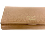 Gucci Bifold Wallet Beige Swing Leather Hook Long — view 7