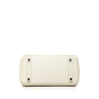 Hermes Birkin 25 Handbag Retourne Mushroom Silver Swift — view 3
