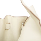 Hermes Birkin 25 Handbag Retourne Mushroom Silver Swift — view 6