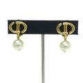 Dior CD Navy Clip Earrings