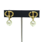 Dior CD Navy Clip Earrings
