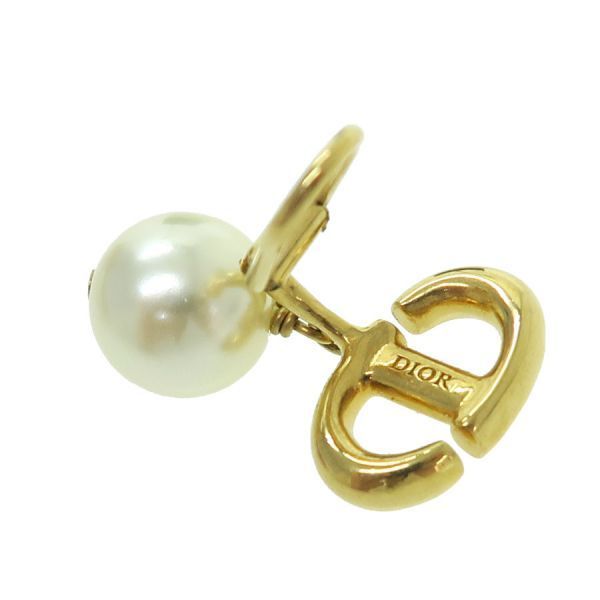 Dior CD Navy Clip Earrings — view 8