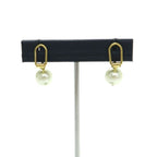 Dior CD Navy Clip Earrings — view 3
