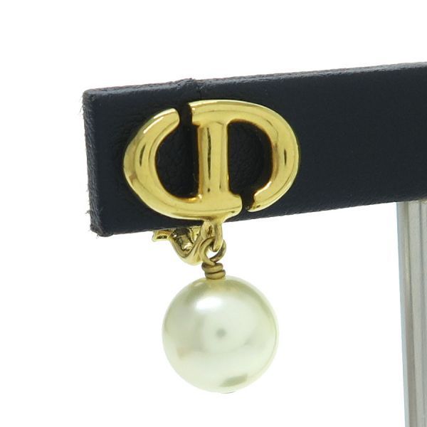 Dior CD Navy Clip Earrings — view 4