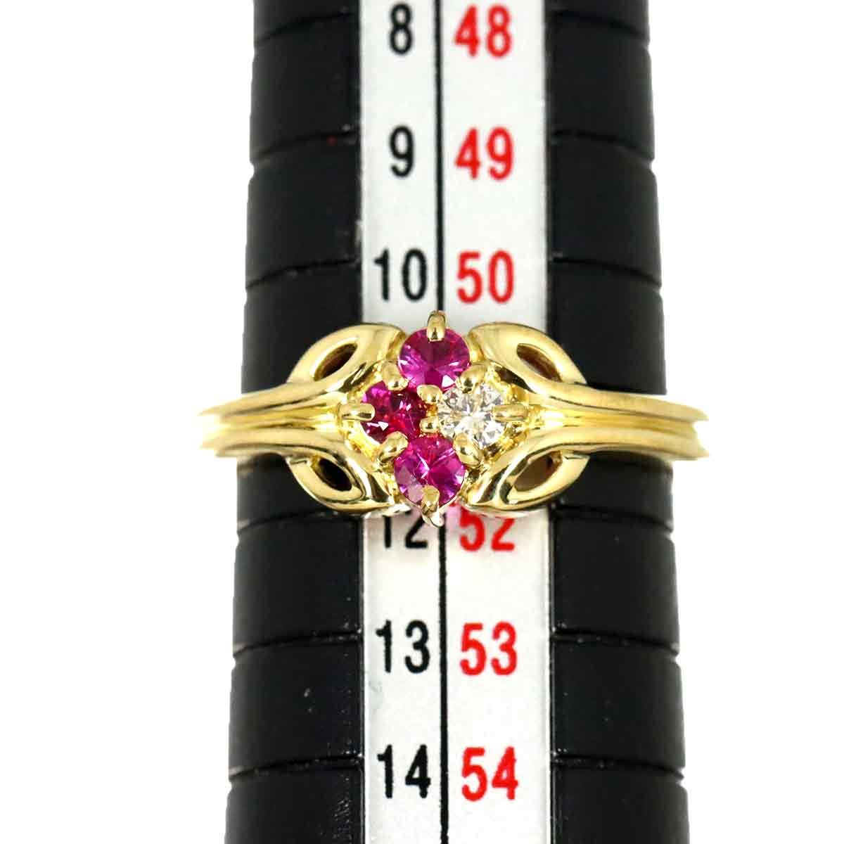 Dior Ring Sapphire Diamond 18K Yellow Gold — view 7