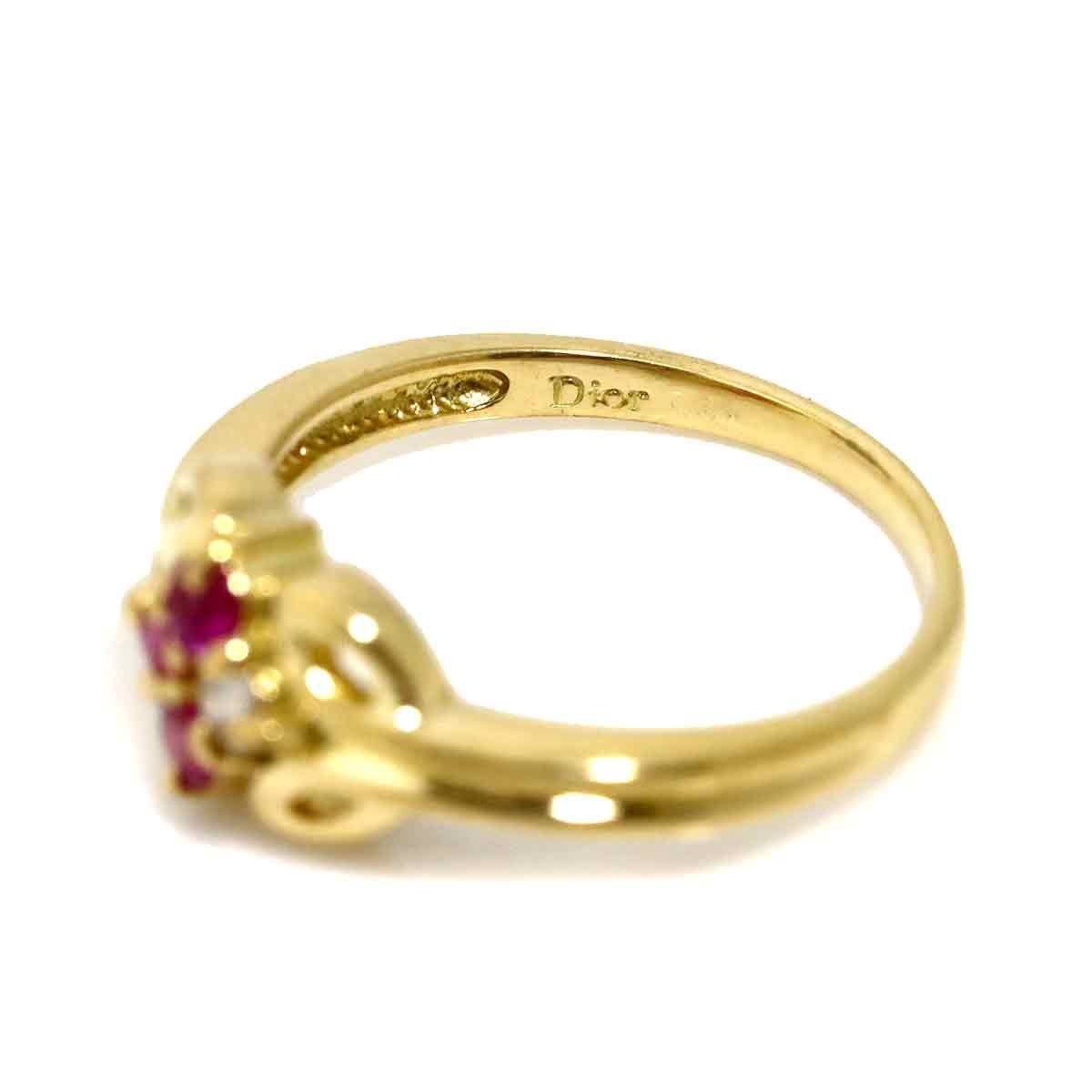 Dior Ring Sapphire Diamond 18K Yellow Gold — view 3