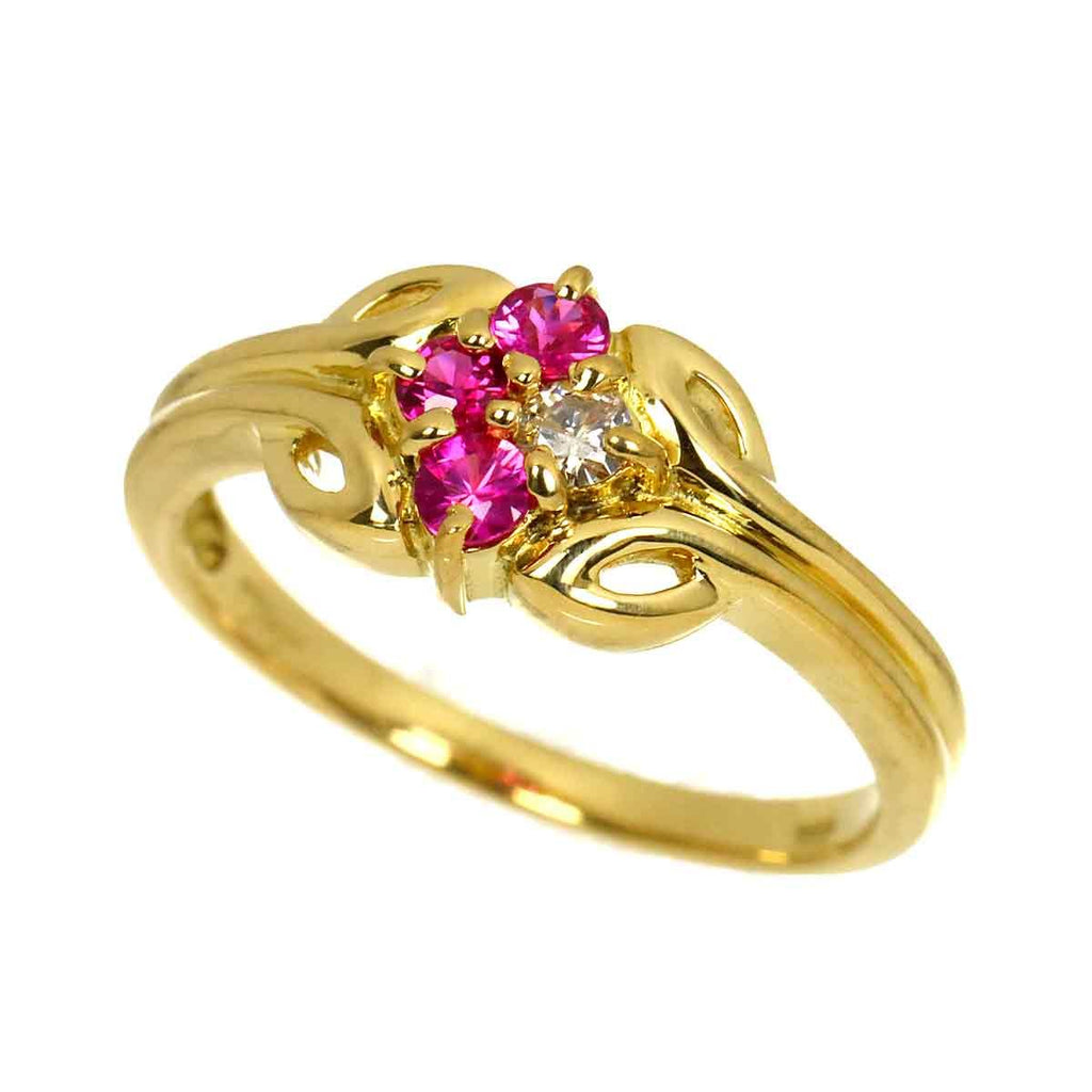 Dior Ring Sapphire Diamond 18K Yellow Gold — view 5