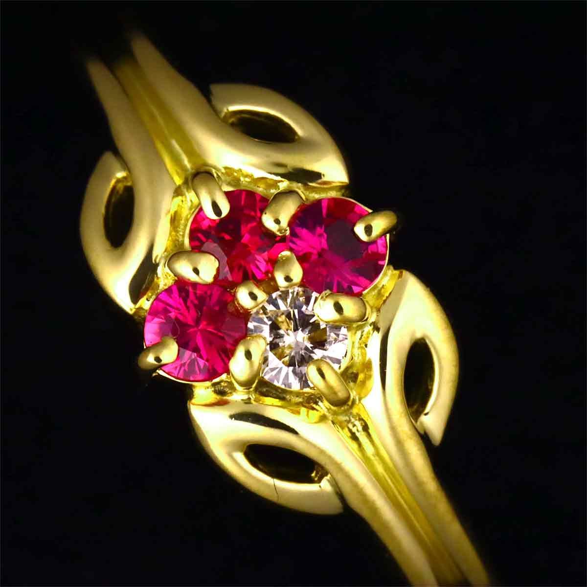 Dior Ring Sapphire Diamond 18K Yellow Gold — view 6
