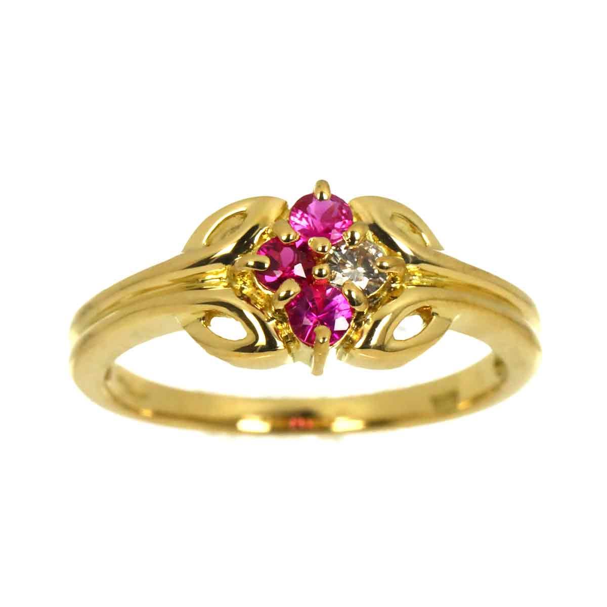 Dior Ring Sapphire Diamond 18K Yellow Gold — view 2