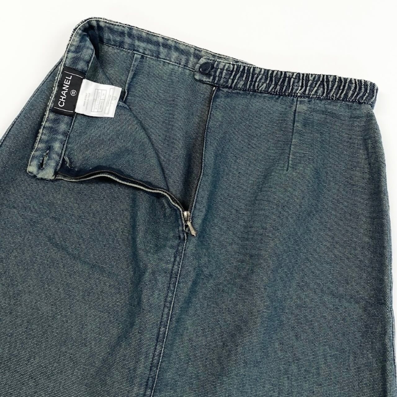 Chanel Denim Skirt Indigo Cotton — view 5