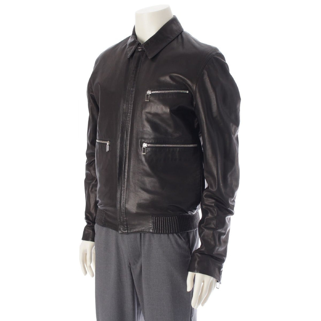 Dior Homme Ash Era Lambskin Chris Van Ash Zip Up Jacket Rider's Black 46 — view 2
