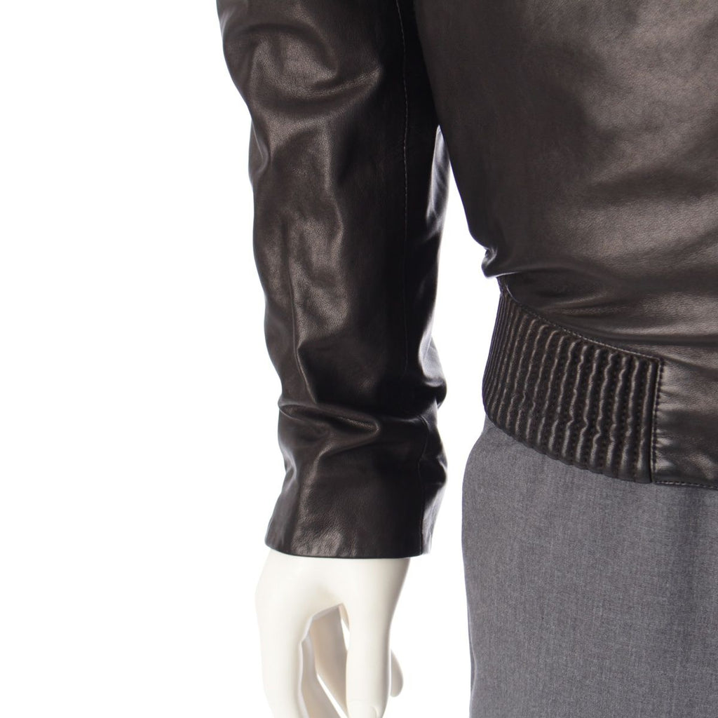 Dior Homme Ash Era Lambskin Chris Van Ash Zip Up Jacket Rider's Black 46 — view 6