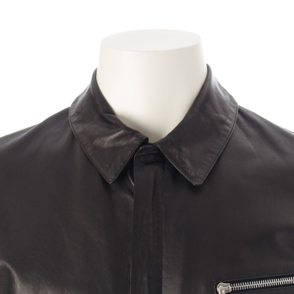 Dior Homme Ash Era Lambskin Chris Van Ash Zip Up Jacket Rider's Black 46 — view 5