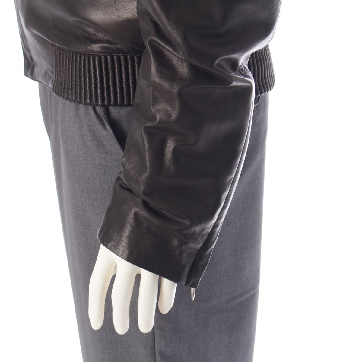 Dior Homme Ash Era Lambskin Chris Van Ash Zip Up Jacket Rider's Black 46 — view 7