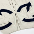 Chanel CC Logo Double Zip Hoodie Big Polyester Viscose — view 5