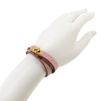 Hermes Mini Kelly Lucky Daisy Double Tour Bracelet Swift Mauve Sylvestre — view 6