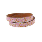Hermes Mini Kelly Lucky Daisy Double Tour Bracelet Swift Mauve Sylvestre — view 3