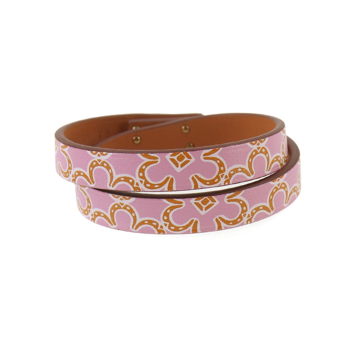 Hermes Mini Kelly Lucky Daisy Double Tour Bracelet Swift Mauve Sylvestre — view 3