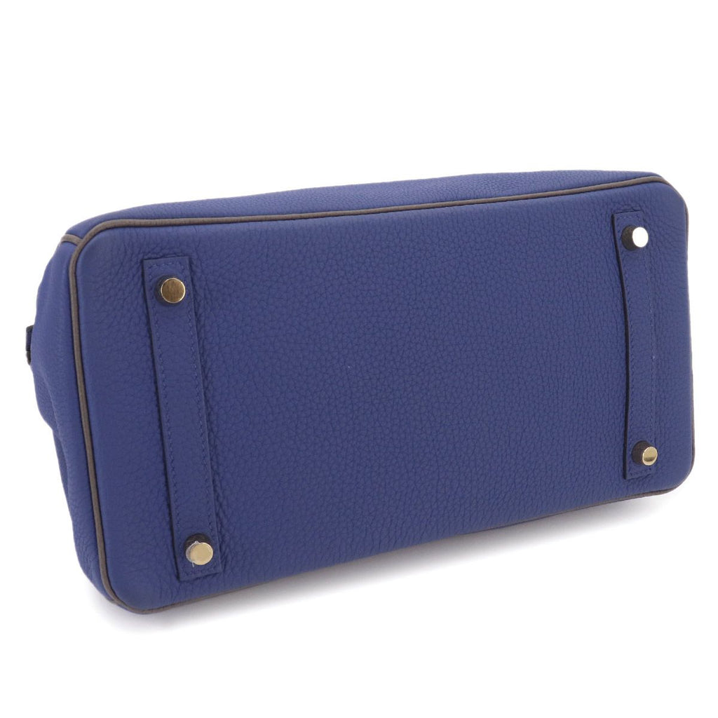 Hermes Birkin 30 Togo Personal Blue Electric Etain Hand Bag Matte — view 4