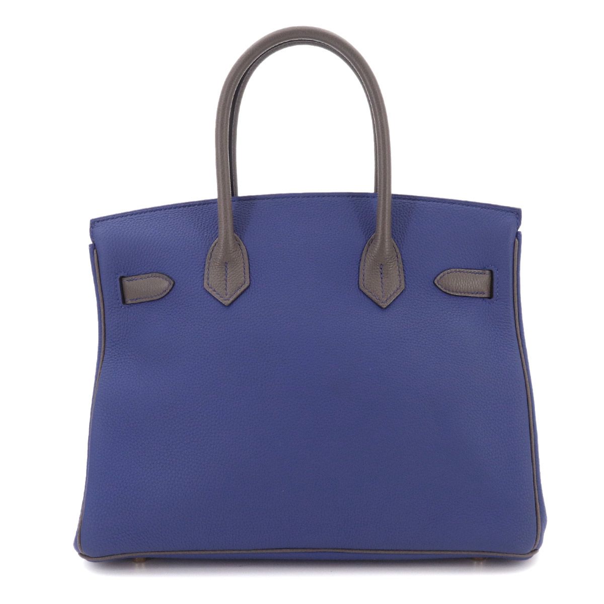 Hermes Birkin 30 Togo Personal Blue Electric Etain Hand Bag Matte — view 2