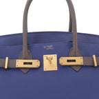 Hermes Birkin 30 Togo Personal Blue Electric Etain Hand Bag Matte — view 6