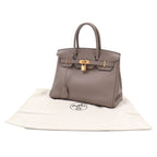 Hermes Birkin 30 Taurillon Noviyo Griasphalt Hand Bag Gold — view 2