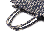 Dior Oblique Book Tote Bag Large Canvas Navy — view 5