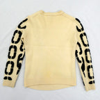 Fendi Big Logo Crew Neck Sweater Ivory Black 48 Wool Knit — view 2